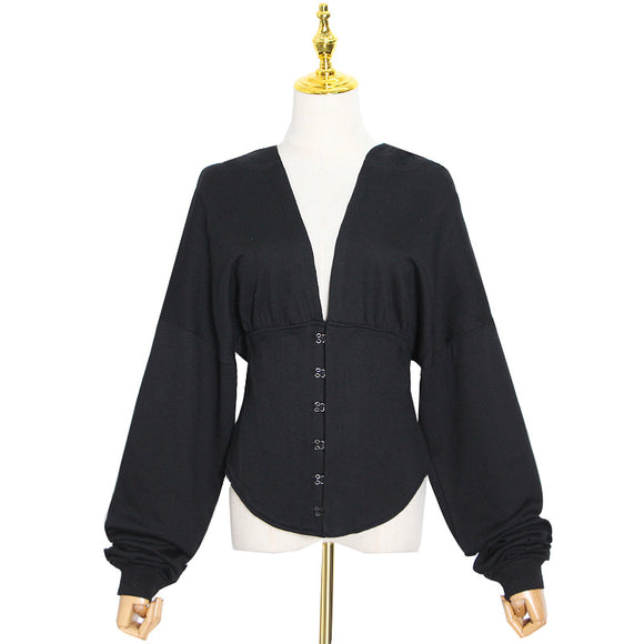 Sudadera Negra con Capucha para Mujer - Estilo Casual Versátil