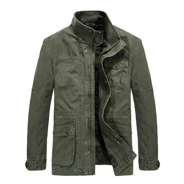 Chaqueta de Algodón Lavado Suelta para Hombre