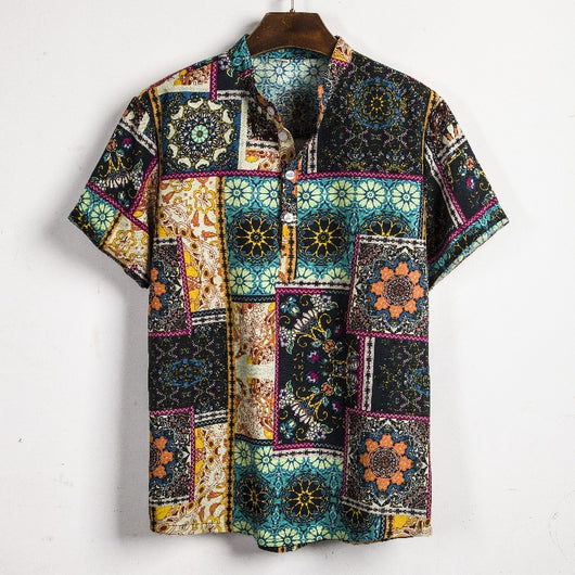 Camisa de Lino Manga Corta para Hombre - Image 5