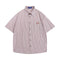 Camisa Cuadros Suelta Manga Corta para Hombre
