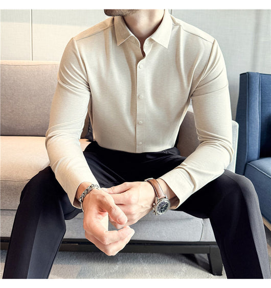 Camisa Stretch Sin Costuras para Hombre con Botones Reforzados - Image 14