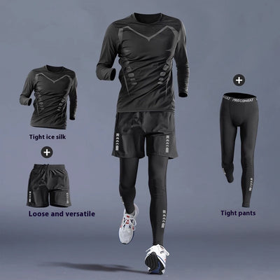 Camiseta Deportiva Ajustada Manga Larga Secado Rápido para Entrenamiento - Image 4