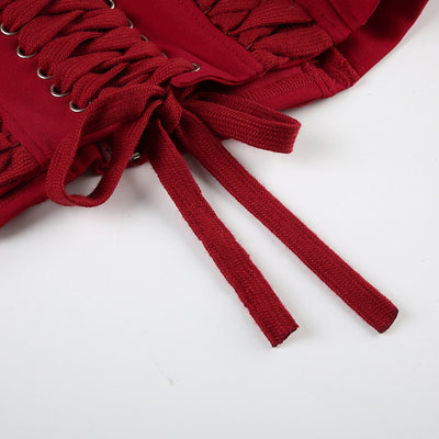Top Halter Encaje Sexy Corto Anudado - Image 48
