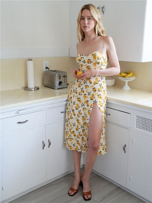 Vestido Vintage Francés con Estampado Clásico para Mujer - Image 5