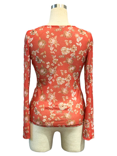Blusa Estampada Slim Fit Retro para Mujer - Diseño Europeo Elegante - Image 9