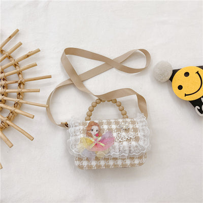 Bolso Crossbody Cuadros Marrones con Detalle Pearl - Image 13