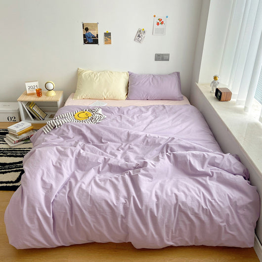 Juego de Cama 4 Piezas Algodón 100% Puro Diseño Minimalista Japonés - Image 7