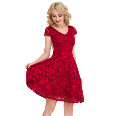 Vestido Ajustado con Encaje y Cintura Marcada para Mujer - Image 5