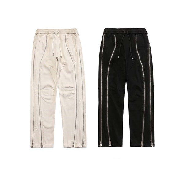 Pantalones Casuales de Forro Polar con Doble Cierre - Corte Tridimensional