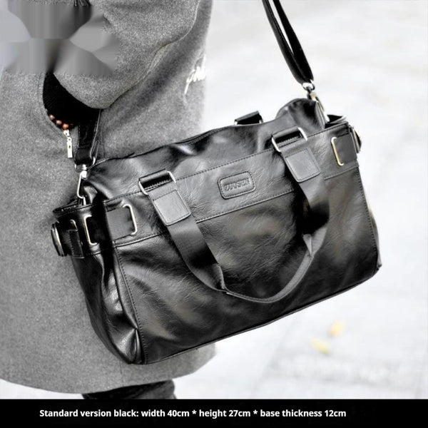 Bolso de Cuero para Hombre - Maletín Casual de Gran Capacidad para Viajes - Image 6