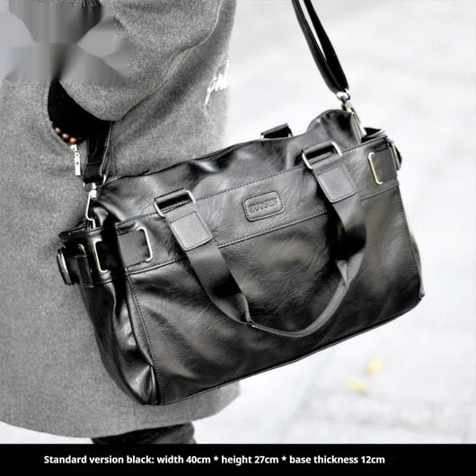 Bolso de Cuero para Hombre - Maletín Casual de Gran Capacidad para Viajes - Image 6