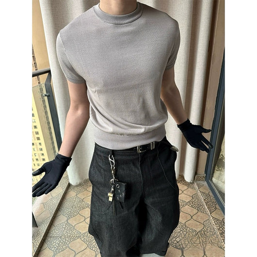 Playera Ajustada Deportiva de Algodón Pima - Cuello Ribeteado para Hombre - Image 13