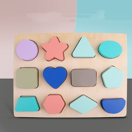 Tablero de Reconocimiento de Formas Macaron - Puzzle Educativo de Madera para Niños - Image 5