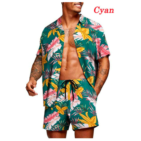 Conjunto de Camisas Juveniles con Estampado Floral Hawaiano
