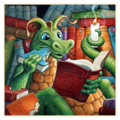 Kit de Pintura de Diamantes 5D - Dragón y Animales Cartoon - Image 14