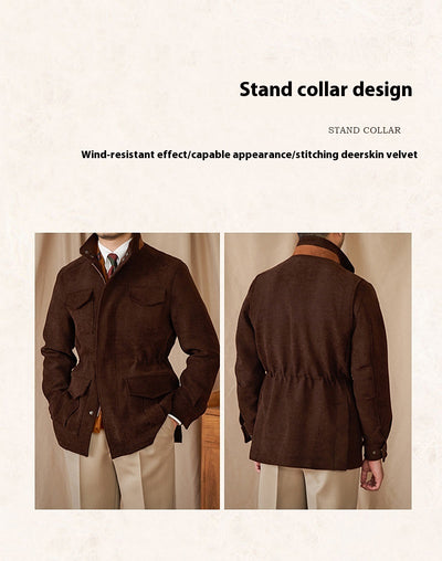 Chaqueta Safari Vintage con Cintura Elástica y Múltiples Bolsillos - Image 10
