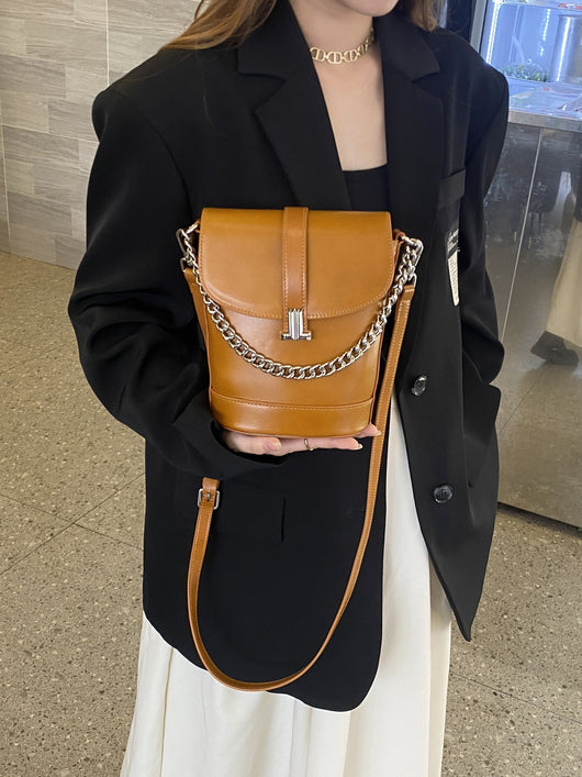 Bolso de Cuero Genuino con Cadena - Bandolera de Piel Auténtica - Image 13