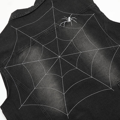 Chaleco Suelto con Solapas y Costuras de Telaraña - Image 3