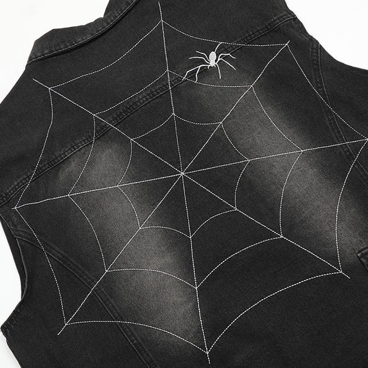 Chaleco Suelto con Solapas y Costuras de Telaraña - Image 3