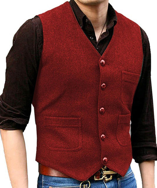 Chaqueta Steampunk Tweed Marrón y Negro para Hombre - Image 7