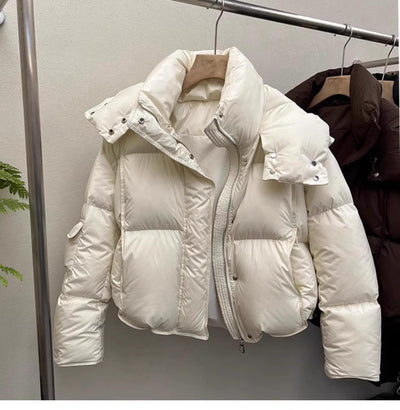 Chaqueta Acolchada Suelta con Capucha para Mujer - Image 14