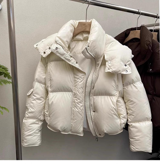 Chaqueta Acolchada Suelta con Capucha para Mujer - Image 14