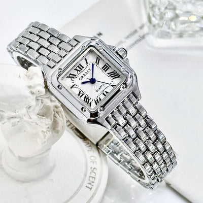 Reloj Cuadrado Retro Impermeable para Mujer con Cristales Incrustados - Image 7