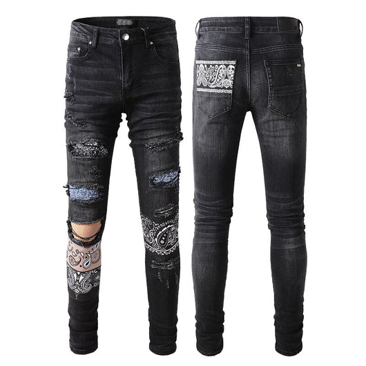 Jeans Slim Ajustado con Detalles Rotos - Image 9