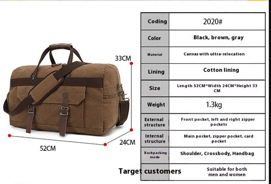 Bolsa Crossbody de Gran Capacidad para Viajes - Portátil para Hombre - Image 8