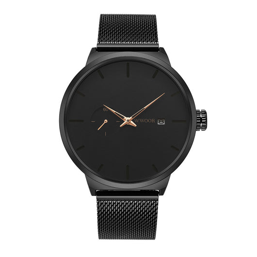 Reloj de Pulsera Casual para Hombre con Correa de Malla y Hebilla de Gancho - Image 4
