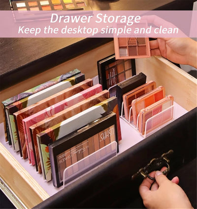 Organizador de Paletas de Sombras - Caja de Almacenamiento Acrílico de 7 Compartimentos para Maquillaje - Image 10