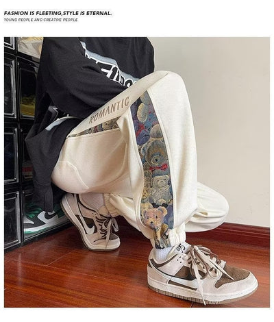 Pantalones Largos Estampados Holgados para Hombre - Image 7