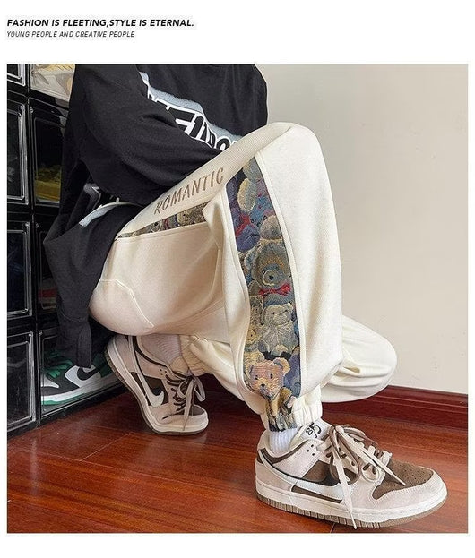 Pantalones Largos Estampados Holgados para Hombre - Image 7