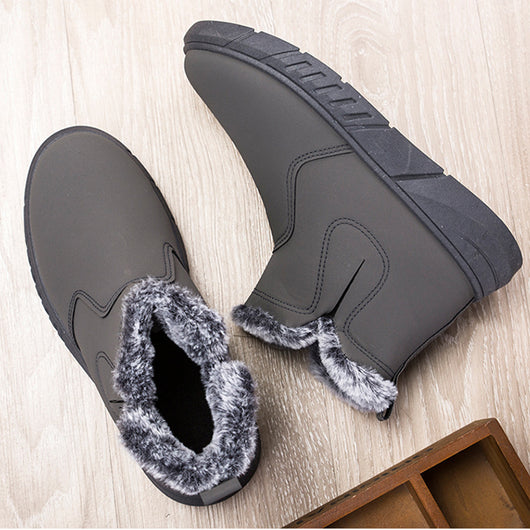 Botas de Invierno para Hombre con Diseño V Cutout y Forro de Peluche - Image 8