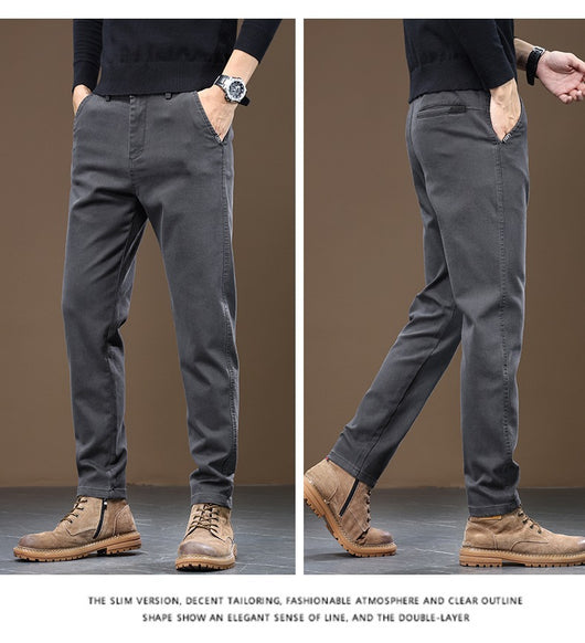 Pantalones Casuales Rectos para Hombre Chaolunbu - Corte Clásico y Cómodo - Image 11