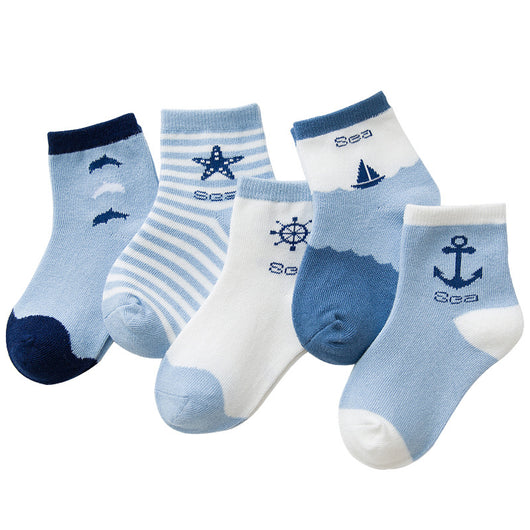 Calcetines Infantiles de Algodón con Diseño Oceánico - Image 3