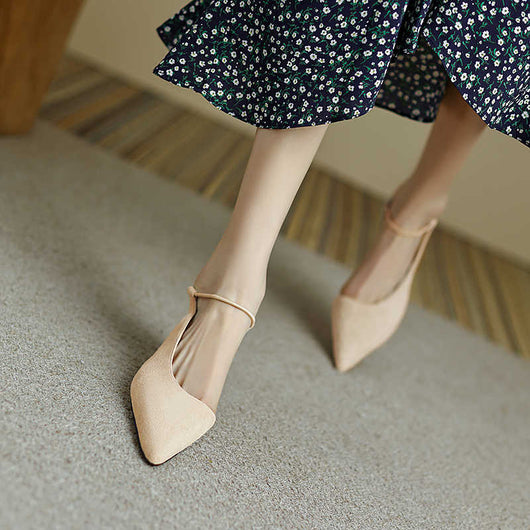 Sandalias de Cuero Genuino con Tacón Alto Hueco - Diseño Versátil para Verano - Image 4