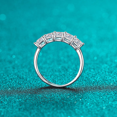 Anillo Cuadrado de Moissanita Apilable Chapado en Oro 18K - Image 5