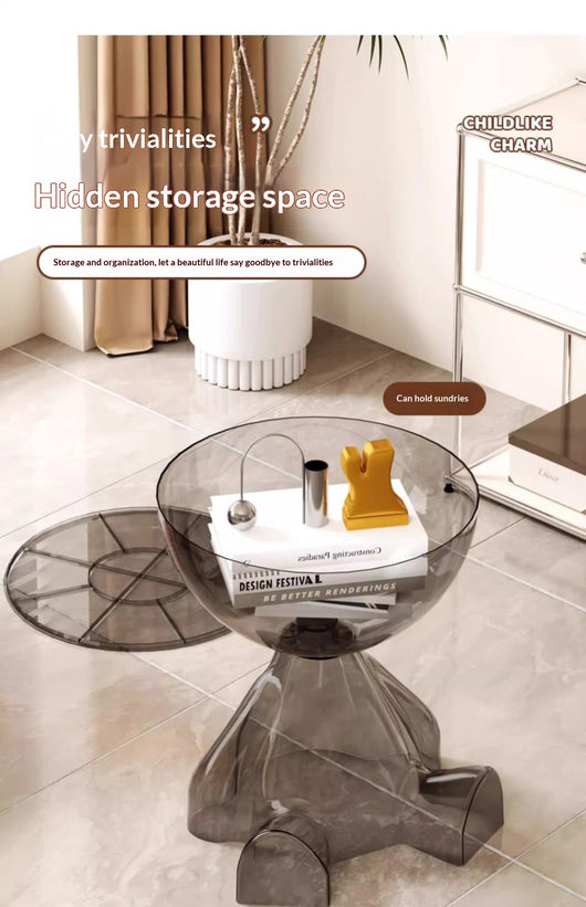Mesa de Centro Transparente Estilo Osito de Peluche para Sala y Dormitorio - Image 13