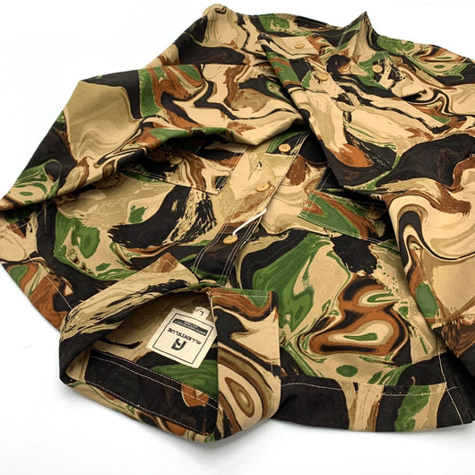 Camisa de Trabajo Camuflaje Hombre Estilo Japonés Retro Lavado Amekaji Algodón Manga Larga - Image 10