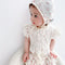Conjunto Elegante Pelele Princesa de Encaje con Gorro