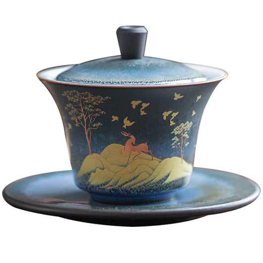 Tazón de Té Artesanal de Cerámica Retro - Image 3