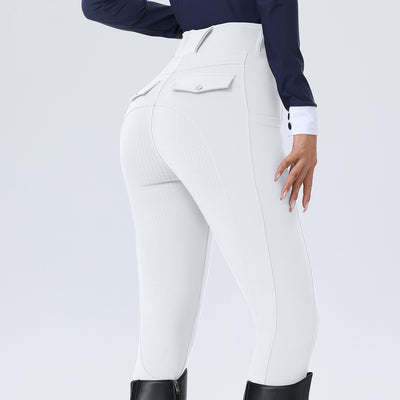 Pantalones Ecuestres Mujer Cintura Alta Antideslizantes Resistentes - Image 7