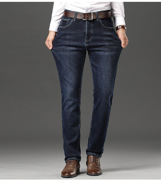 Jeans Rectos Holgados Gruesos para Hombre - Image 13