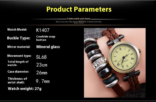 Reloj Pulsera Vintage Artesanal con Giro de Moda para Mujer - Image 12