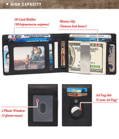 Billetera Minimalista de Cuero con Clip para Monedas y Protección RFID - Image 16