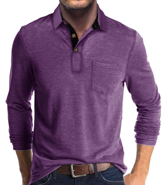 Camiseta Térmica de Cuello Solapa Manga Larga para Hombre - Image 7