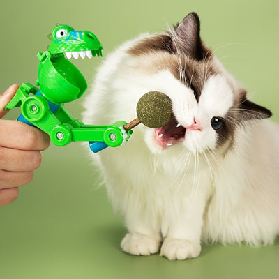 Juguete Interactivo Robot Dinosaurio con Catnip para Gatos - Image 9