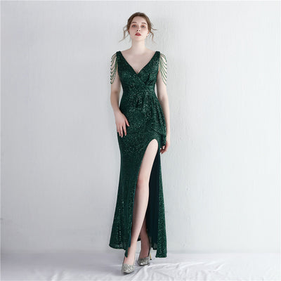 Vestido de Gala Reina Aura con Lentejuelas Largas - Image 5