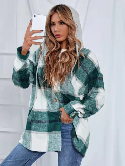 Cardigan de Lana a Cuadros para Mujer - Abrigo Tejido Elegante - Image 15